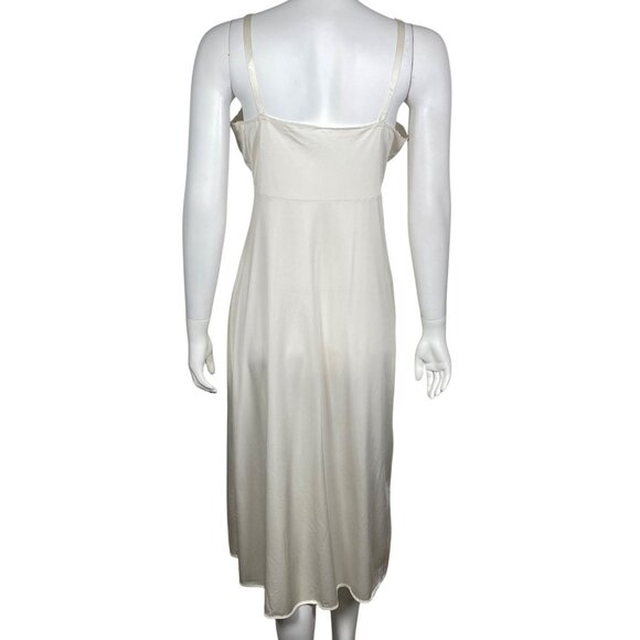 Vintage Shadowline Nylon Full Slip Size 36 Lace Details Ivory Made in USA - Picture 3 of 5